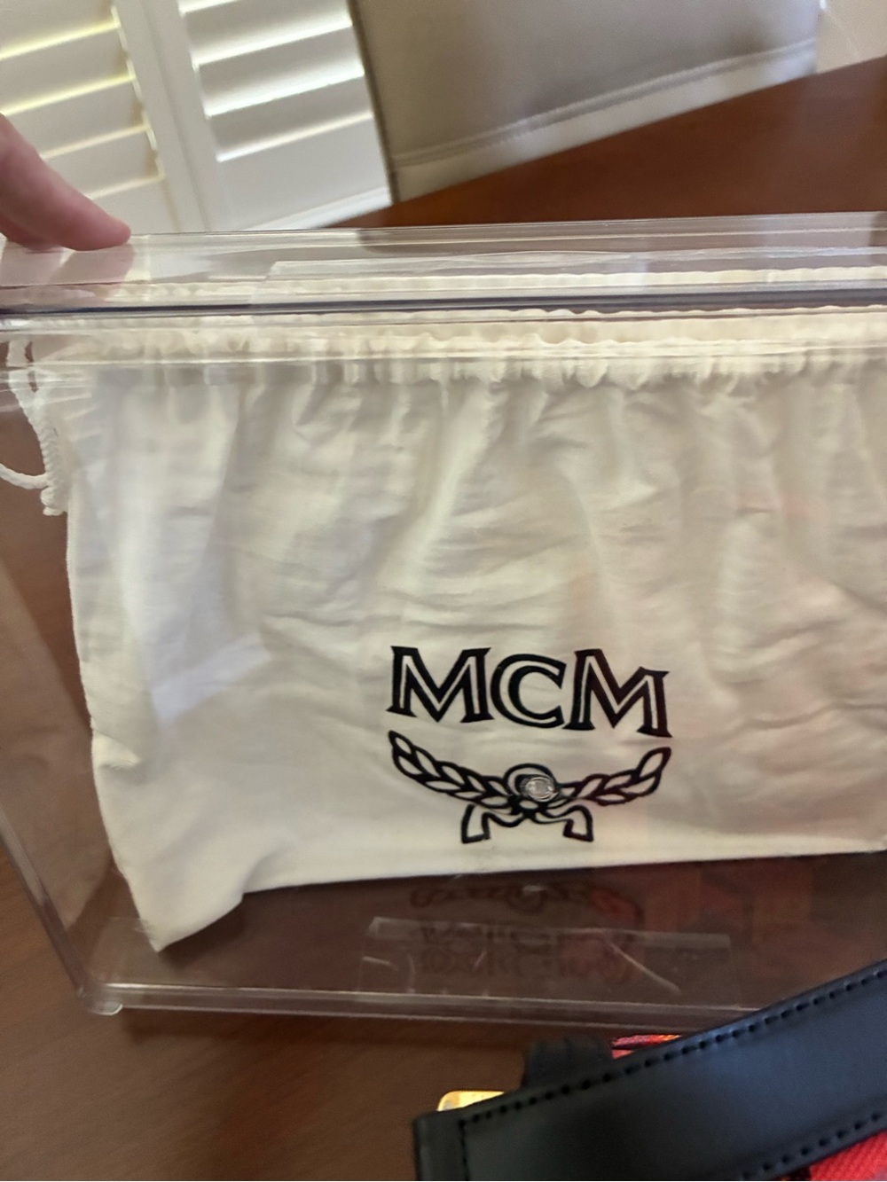 MCM Multicolor Geometric Crossbody with Black Trim - Picture 5 of 7